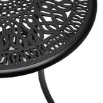 Cast Aluminium Round Patio Dining Table For Outdoor Garden - 60cm Dia X 62 Cm H