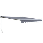 4x3m Manual Patio Awning, Aluminium, Retractable