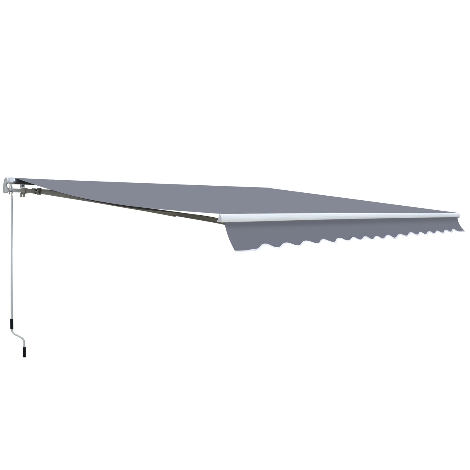 4x3m Manual Patio Awning, Aluminium, Retractable