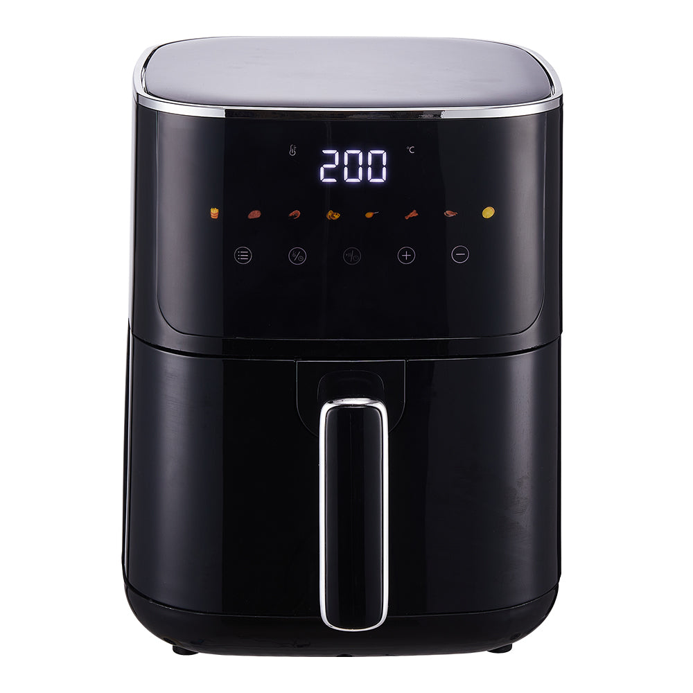 5l Air Fryer With Touch Screen 8 Preset Cooking Modes With Safety Handle And Easy-clean Tray