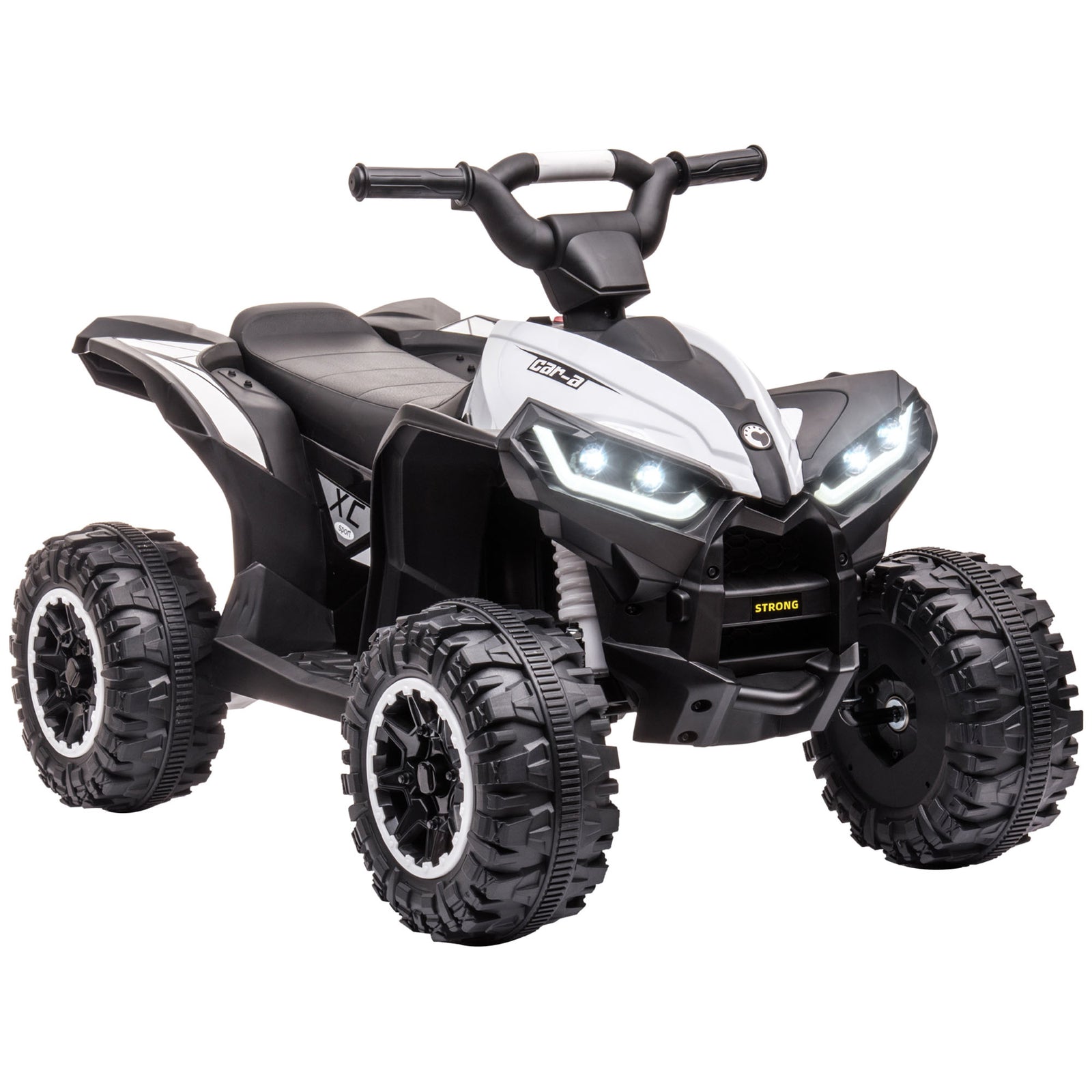 12v Electric Quad Bikes For Kids Ride On Car Atv Toy For 3-5 Years | White