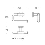 Toilet Roll Holder, Brushed Stainless Steel, Architect S+ Collection