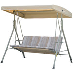 3 Person Porch Swing Chair Outdoor Lounge Bench W/ Canopy