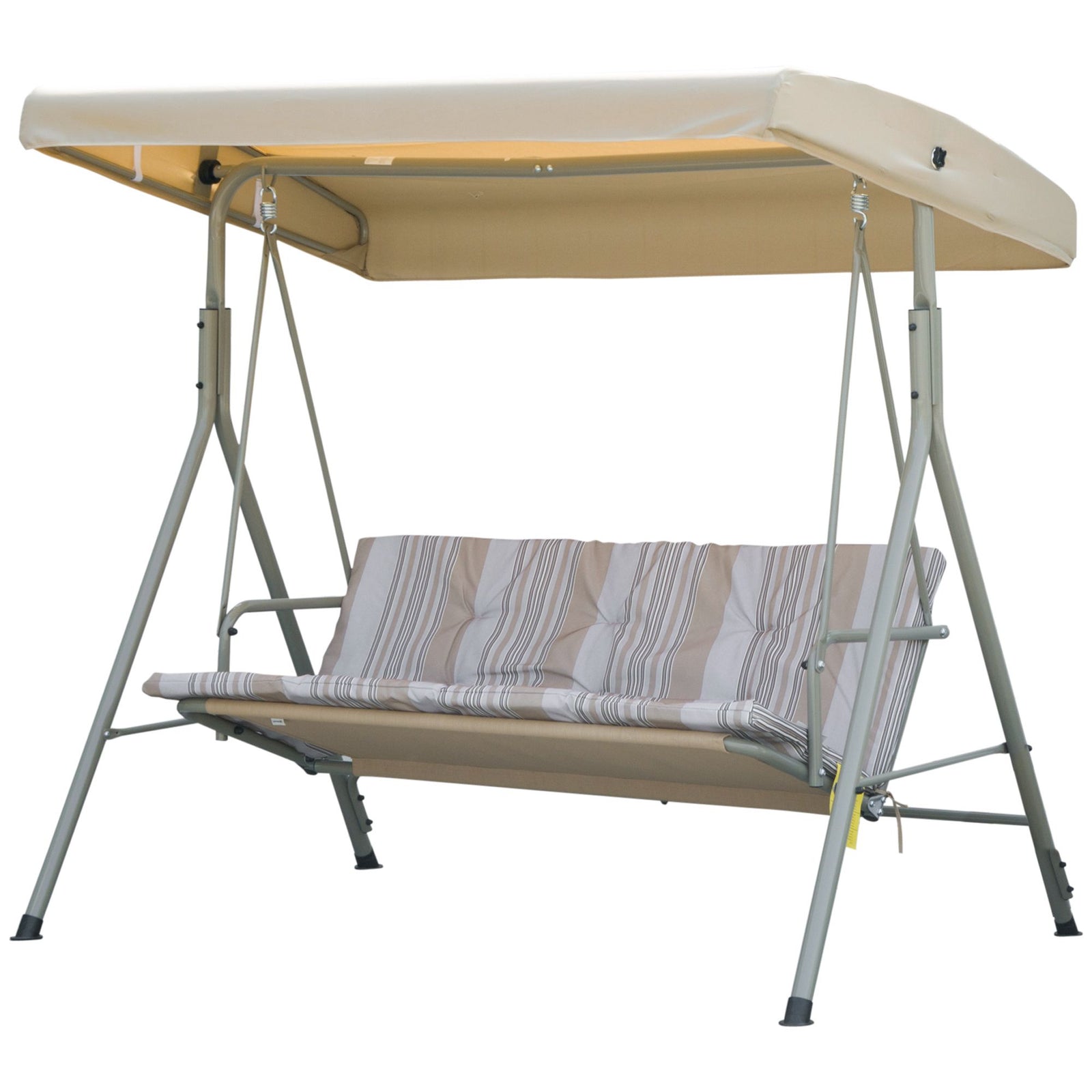 3 Person Porch Swing Chair Outdoor Lounge Bench W/ Canopy