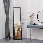 Full Length Mirror Floor Standing Wall-mounted Long Mirror | One Size | Black