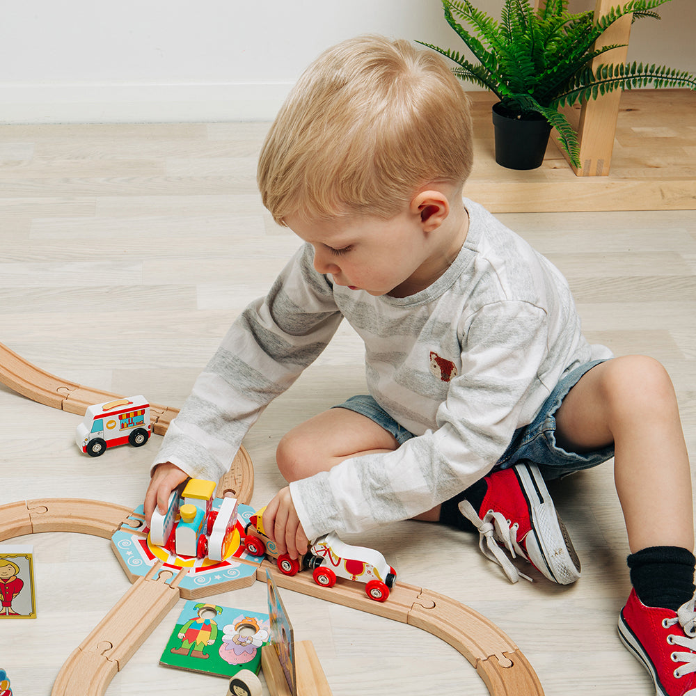 Tea Cup Track Turntable for Wooden Fun Fair Train Set
