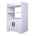 Contemporary Wooden Sideboard Cabinet With Open Storage