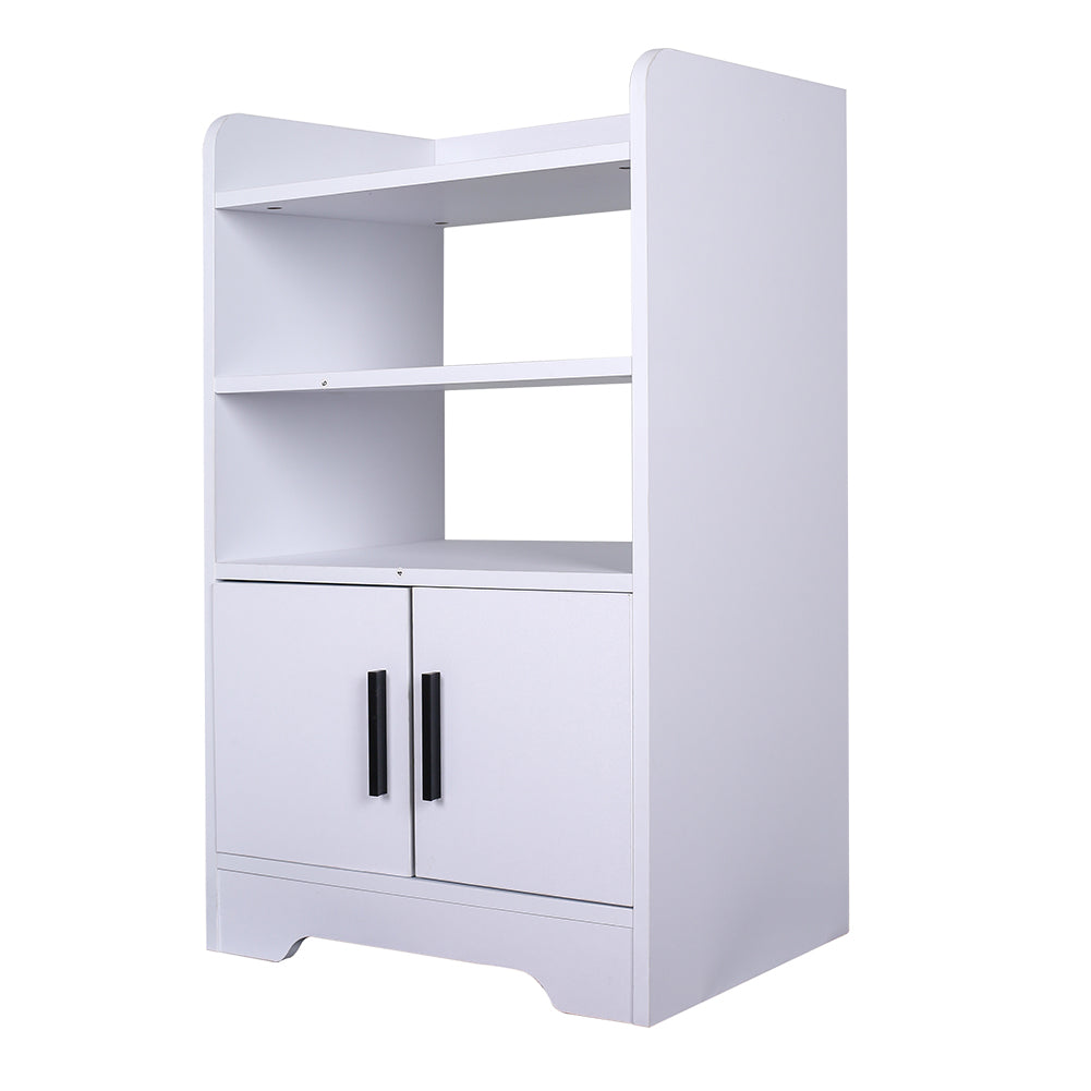 Contemporary Wooden Sideboard Cabinet With Open Storage