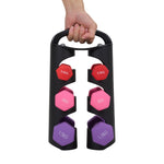 Breeins 0.5/1/1.5kg Fitness Dumbbells Home Hand Weights Set With Storage Stand