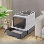 Fully Enclosed Cat Litter Box With Uv Sterilization Rechargeable Smart Cat Toilet