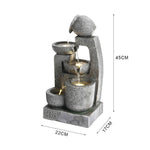 Cascade Solar-powered Water Fountain For Outdoors