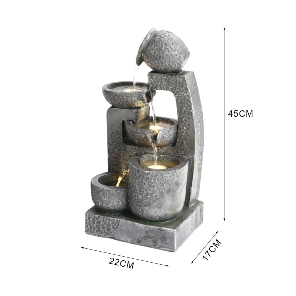 Cascade Solar-powered Water Fountain For Outdoors