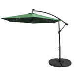 3m Led Cantilever Parasol With Fan Base | Green