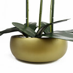 60cm Orchid Artificial Pink- Gold Ceramic Planter