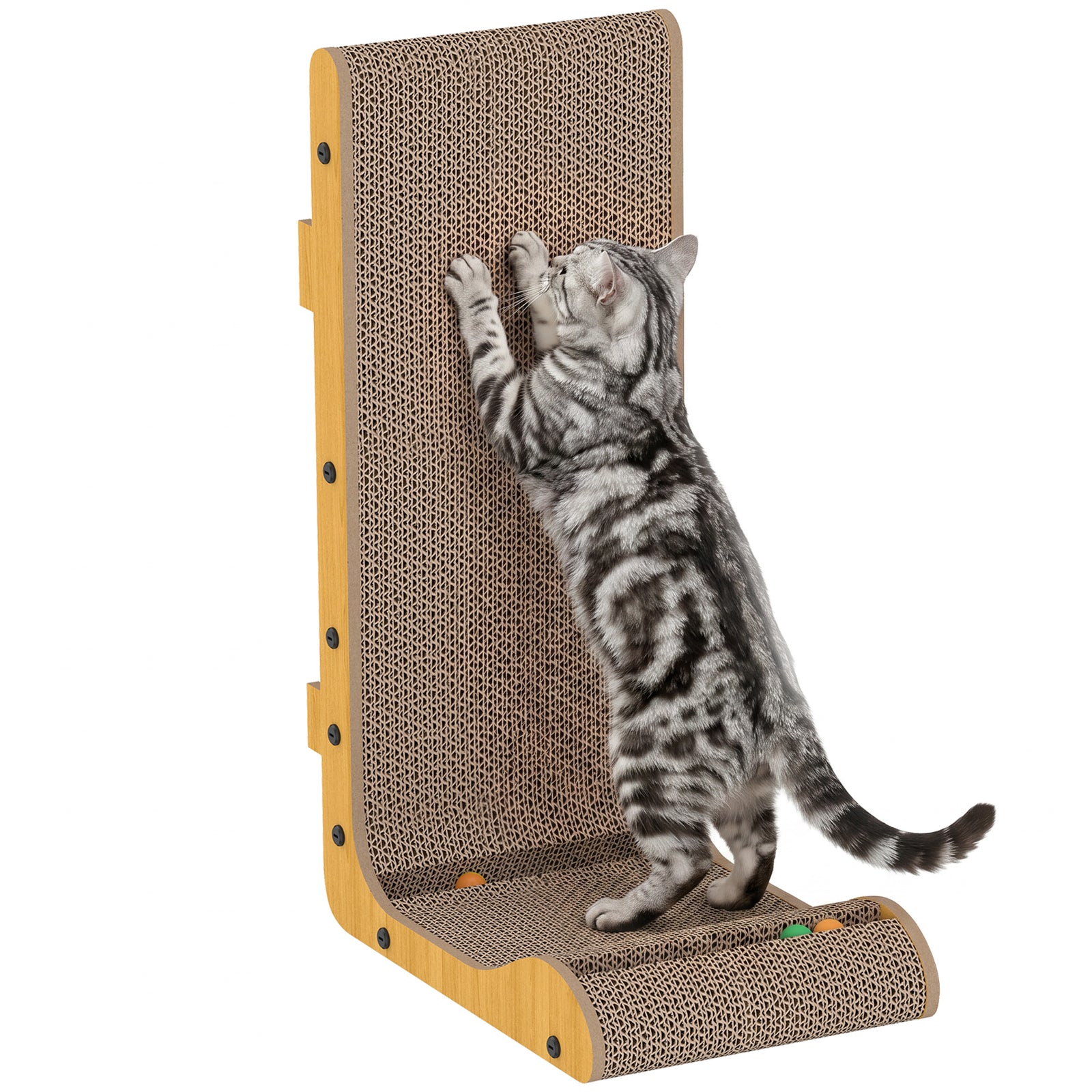 PawHut Cat Scratching Board Wall Mounted 57.5h Cm Brown