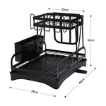 2-tier Dish Drainer With Drying Tray