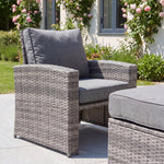 Dovera 6 Seat Rattan Patio Set | Grey