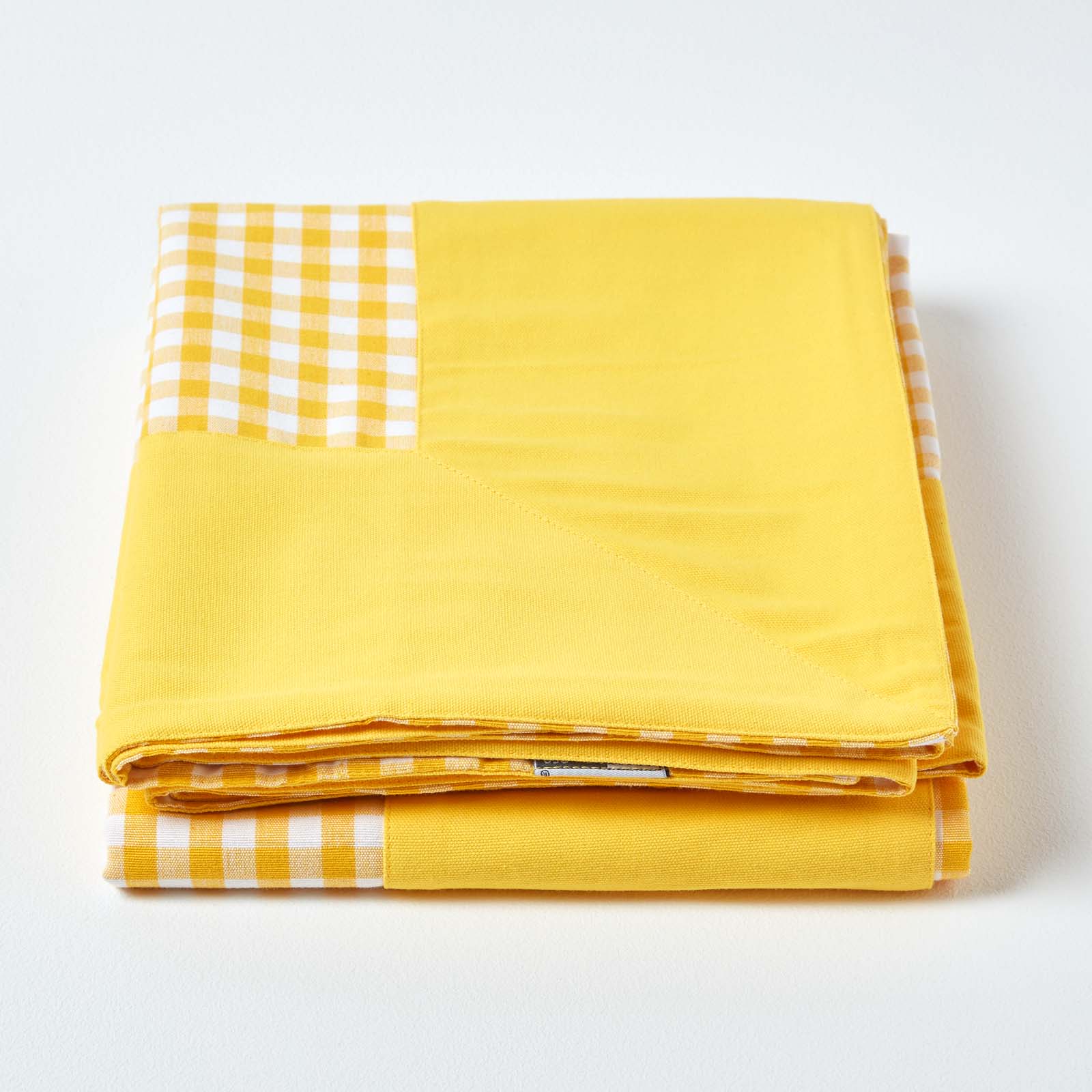 Cotton Gingham Check Throw | 150cm x 200cm | Yellow