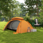 Camping Tent Dome Tent With Removable Rainfly For 1-2 Man | Orange