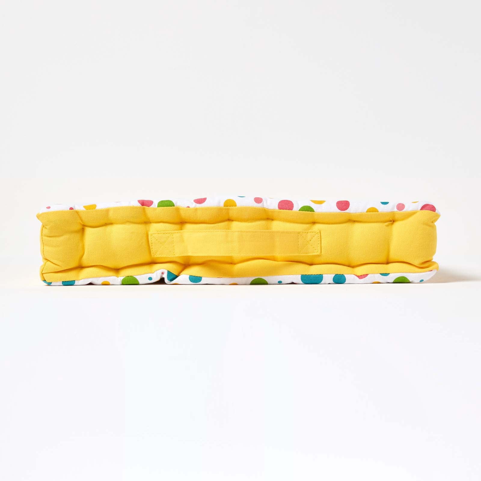 Cotton Multi Coloured Polka Dot Floor Cushion | 40cm x 40cm | Multi Colour