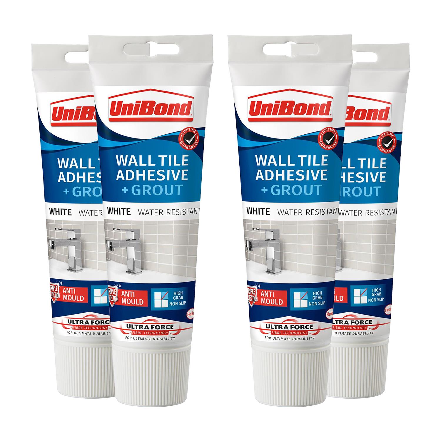 Anti Mould 2 In 1 Wall Tile Adhesive & grout For Easy Tiling 300g | Set-of-4