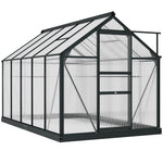 Polycarbonate Walk-in Greenhouse 6x10ft | Gray