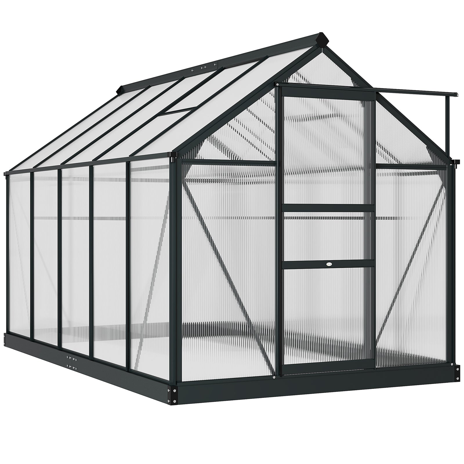 Polycarbonate Walk-in Greenhouse 6x10ft | Gray
