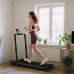Folding Treadmill Under Desk Walking Pad With Incline | Black