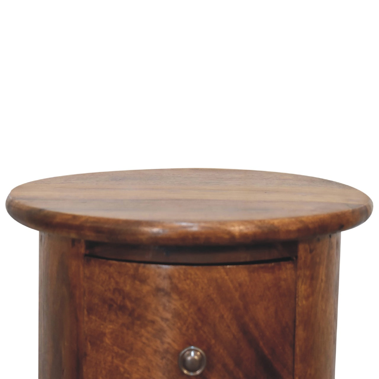 Solid Mango Wood Mini Chestnut Drum Chest