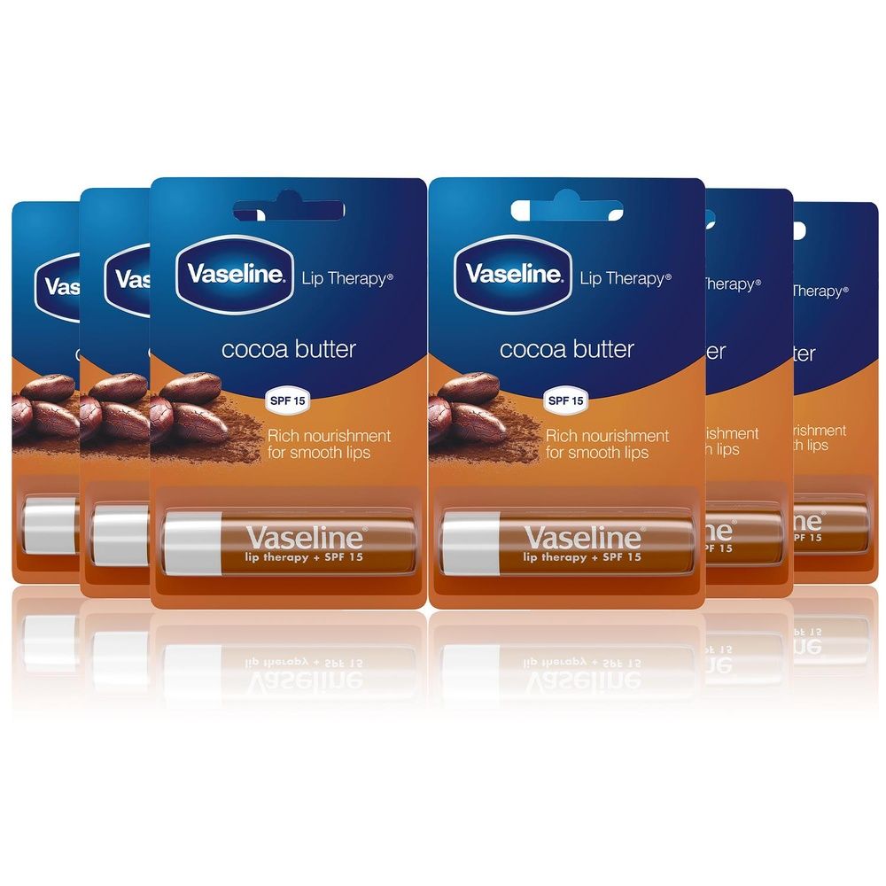 Cocoa Butter Rich Nourishment Lip Therapy Jelly Balm Sticks, 6x 4gm