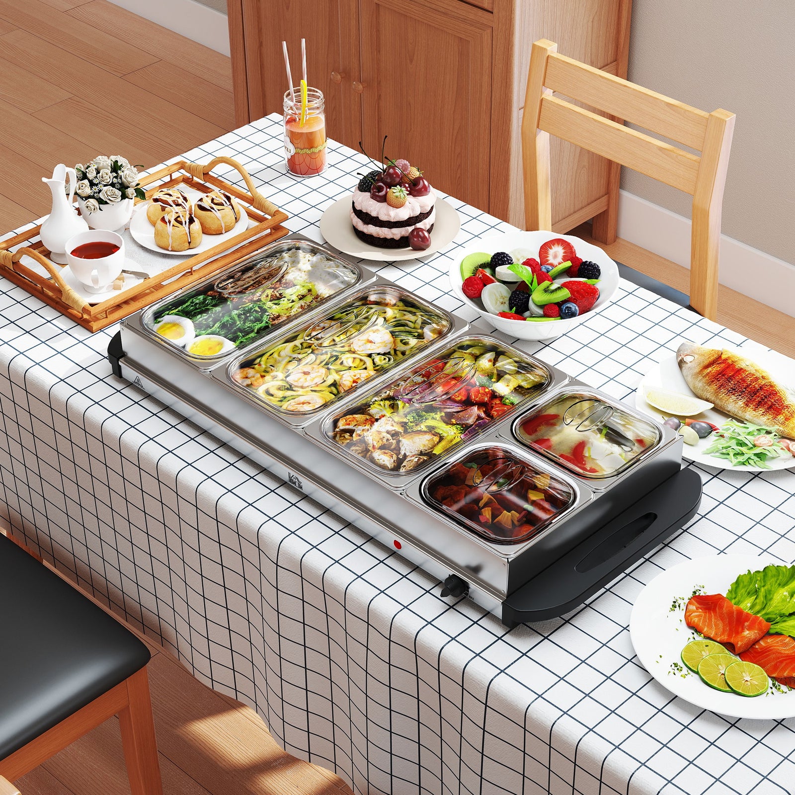 Electric Food Warmer, Buffet Server Silver