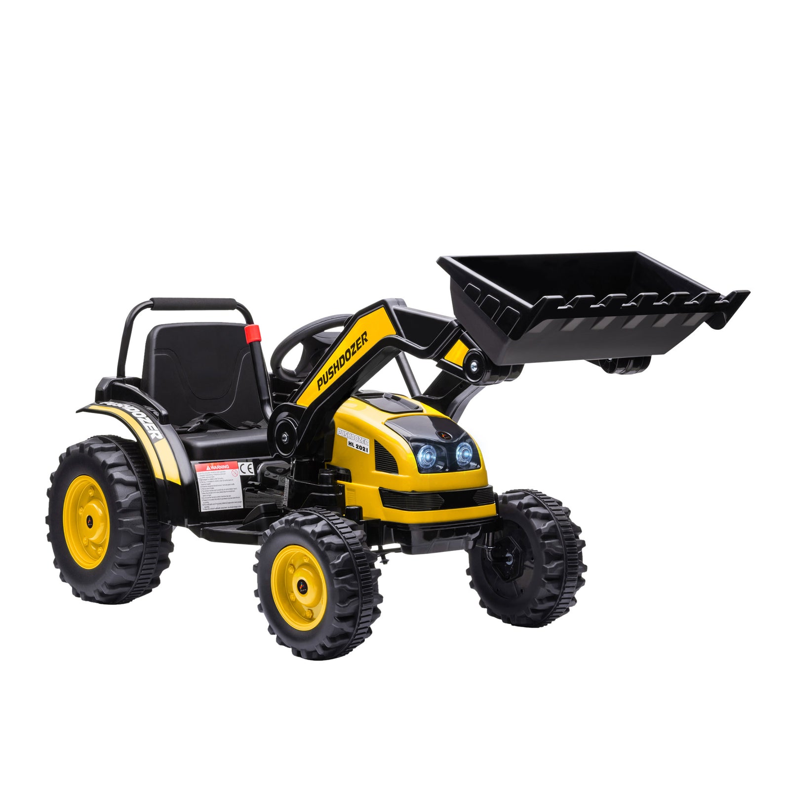 Kids Digger Ride On Excavator 6v Battery Tractor Music Headlight Yellow