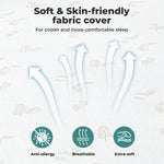 Lavio Mattress Topper Memory Foam Dual Layer Pressure Relief Washable