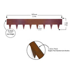 Metal Garden Border Edging 1m Panels – 20cm High, Set Of 5 With Pegs | Rust