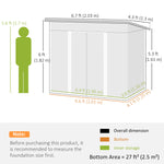7 X 4ft Outdoor Garden Storage Shed For Garden | Green