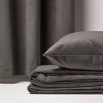 Diamond Quilted Velvet Bed Throw | 150cm x 200cm | Grey
