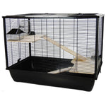 The Langham Tall Rat And Hamster Cage With Two Floors | Black