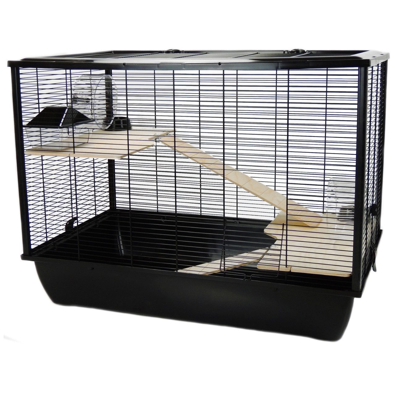 The Langham Tall Rat And Hamster Cage With Two Floors | Black