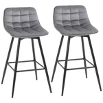 Kitchen Counter Chairs Set Of 2 Velvet-touch