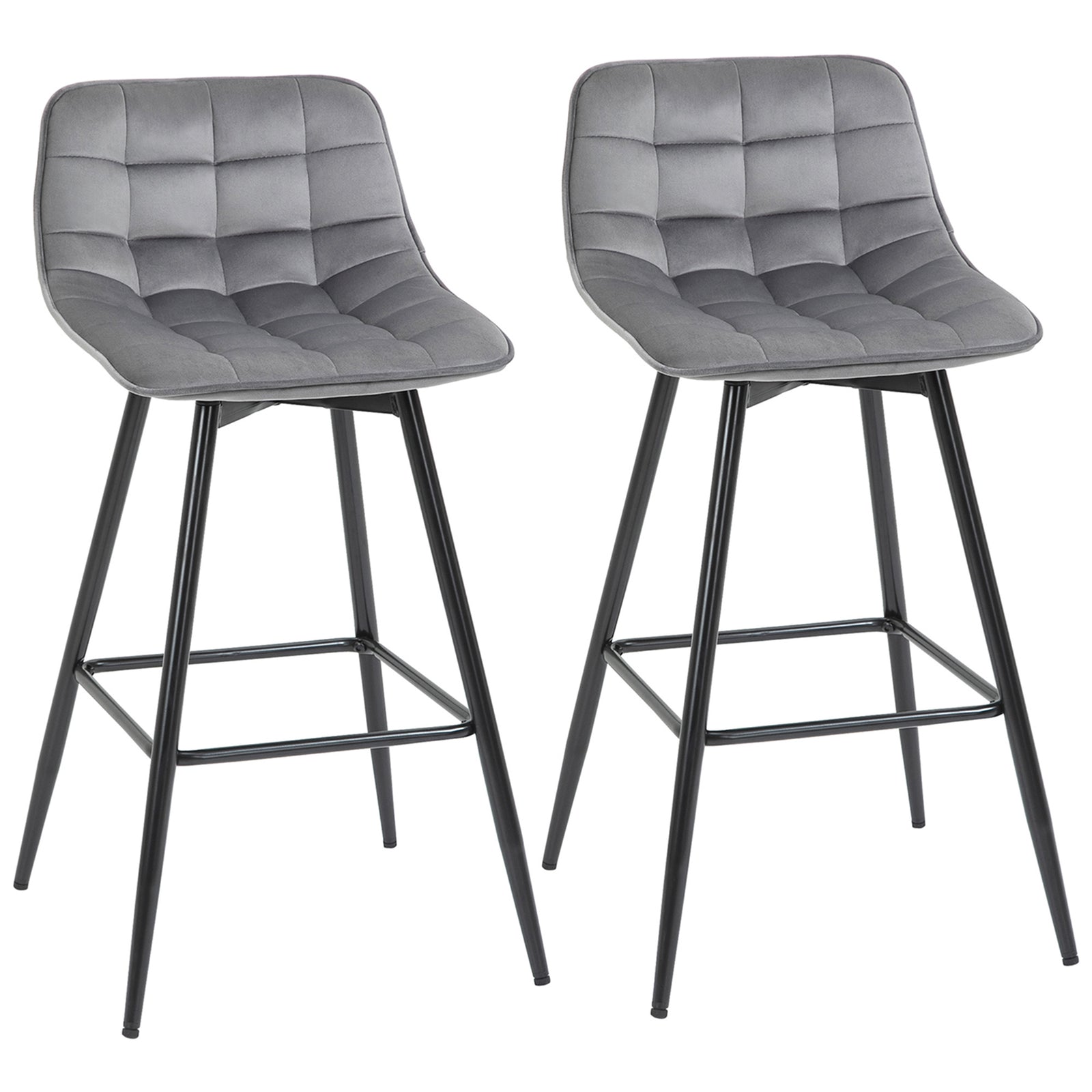 Kitchen Counter Chairs Set Of 2 Velvet-touch