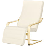 Lounge Chair Recliner Adjustable Footrest Home | One Size | Cream