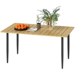 Brown Outdoor Dining Table For 6
