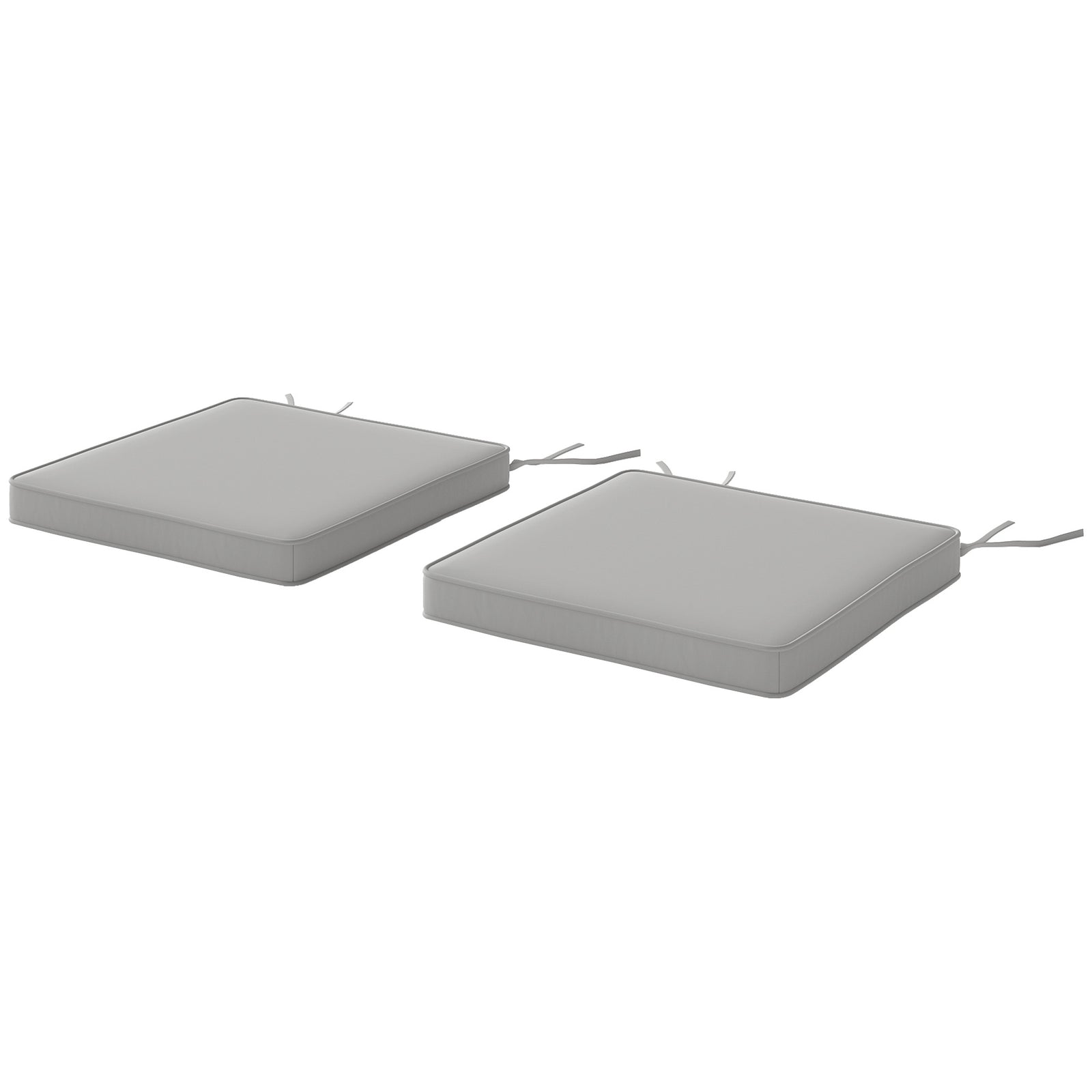 Outsunny Light Grey Square Chair Cushions