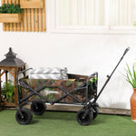 Foldable Garden Cart,utility Wagon With Carry Bag Camouflage