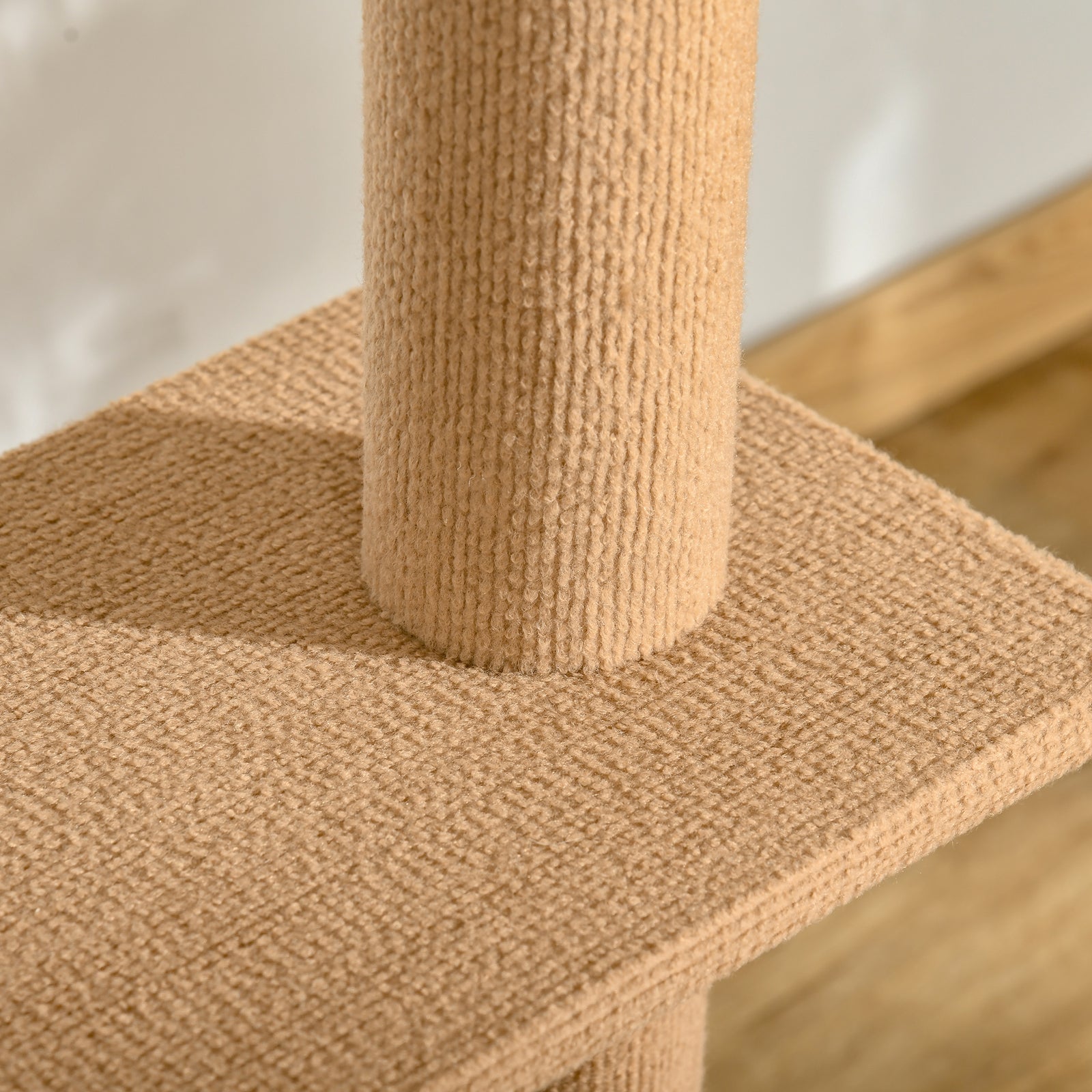 260cm Floor To Ceiling Cat Tree Kitten Tower W/ Adjustable Height | Brown