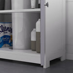 Under-sink Storage Cabinet Adjustable Shelf Drain Hole | One Size | White