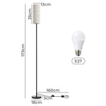 Emitto Led Floor Lamp Bedside Light Dimmable Remote & Foot Switch Bulb Included
