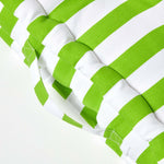 Cotton Thick Striped Floor Cushion | 40cm x 40cm | Green