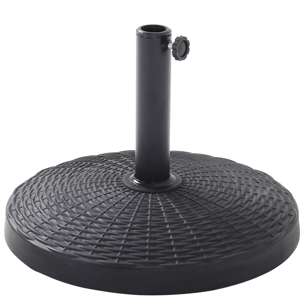 Stripe-Patterned Heavy-Duty Resin Parasol Stand & Umbrella Base