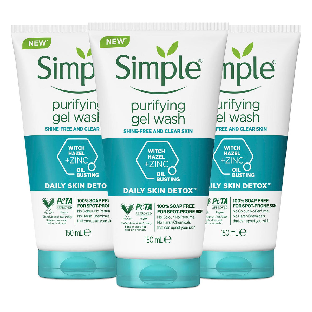 3pk  X 150ml Daily Skin Detox Purifying Face Wash | Set of 3